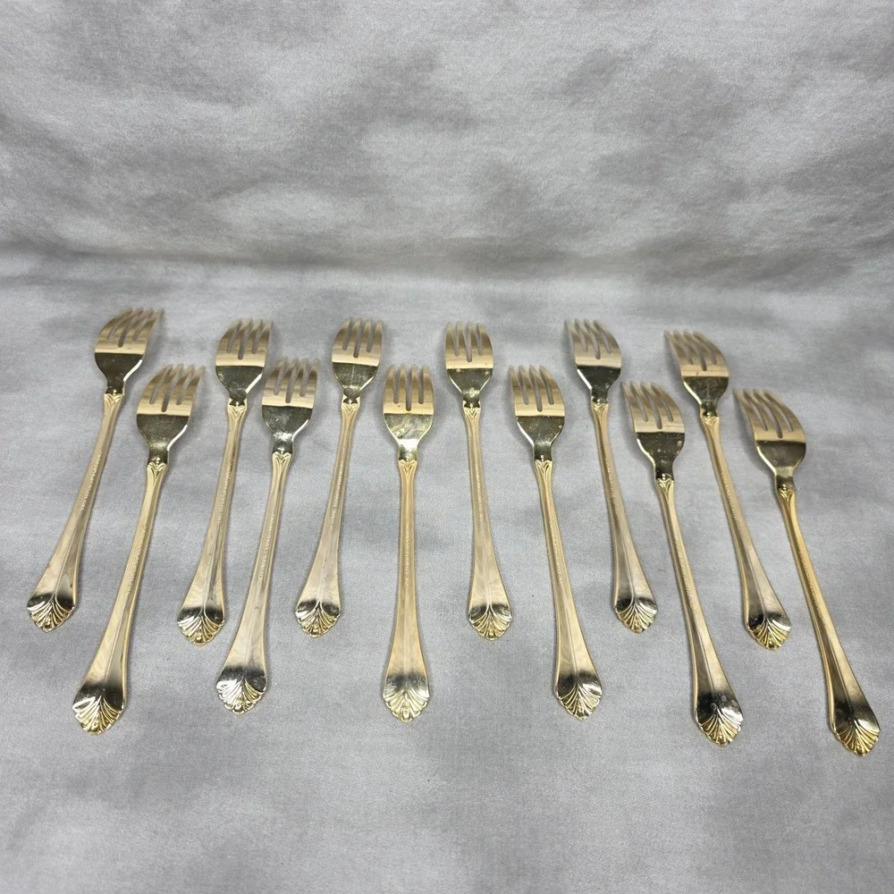 (X12) International Silver INS398 Gold Electroplate 7.75
